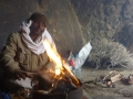Bedouin guide with a fire, Three Peaks Egypt, Ben Hoffler
