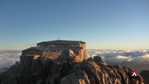Jebel Katherina chapel above clouds, Three Peaks Egypt, Ben Hoffler