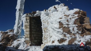 Jebel Katherina, summit hut in the snow, Three Peaks Egypt, Ben Hoffler